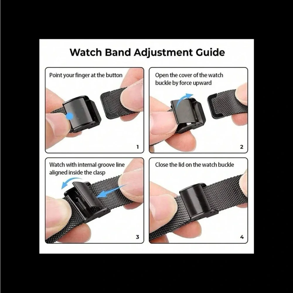 Silver Apple Watch Band Adjustable Women’s Men’s Unisex New in Bag 40mm